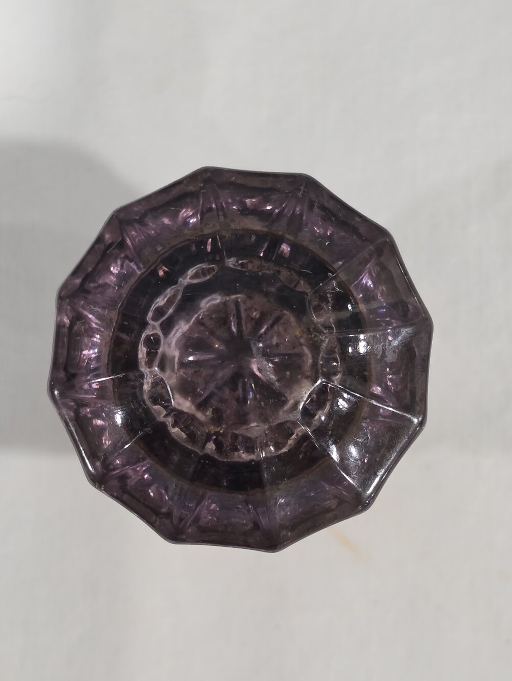 Antique Purple Amethyst Glass Door Knob Architectural Salvage